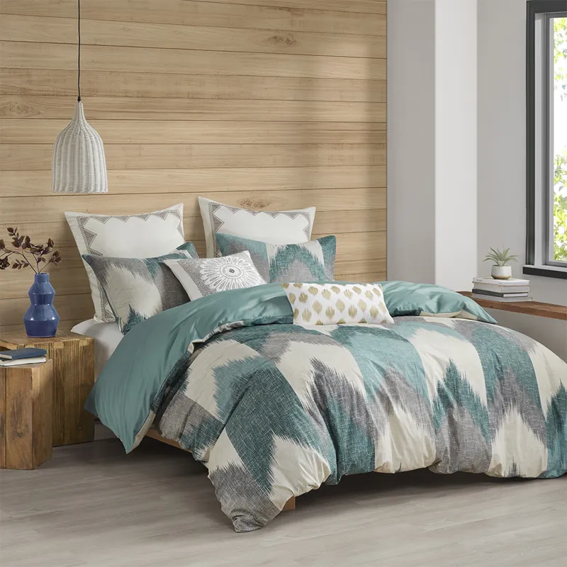 Alpine King/California King 3 Piece Duvet Cover Mini Set - Aqua