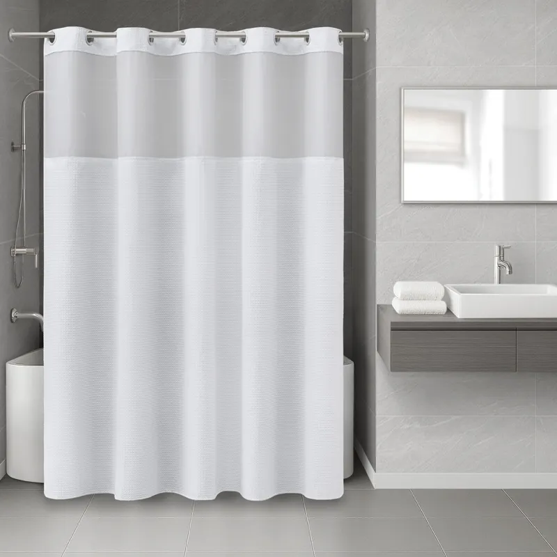 Nomad Home Plain Weave Luxury Shower Curtain - Waffle
