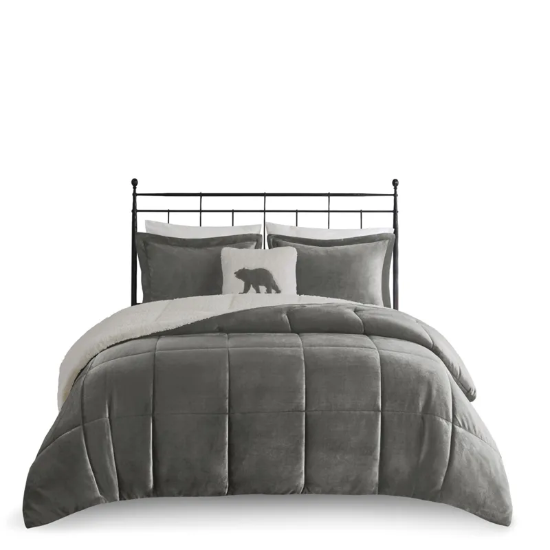 Woolrich Alton Plush to Sherpa Down Alternative Comforter Set