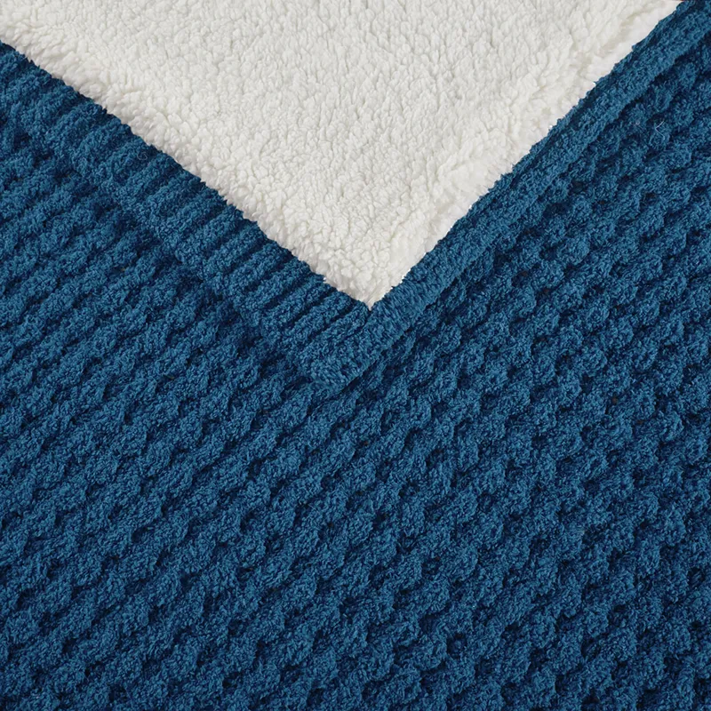 Madison Park Rowan Waffle Knit Chenille Throw