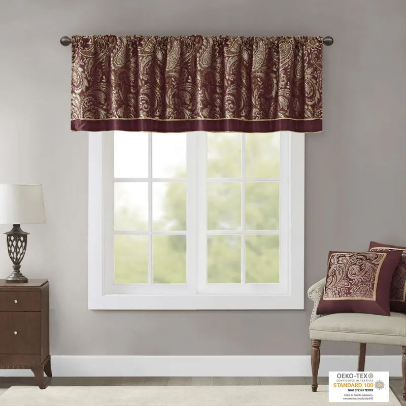 Madison Park Aubrey Jacquard Window Valance