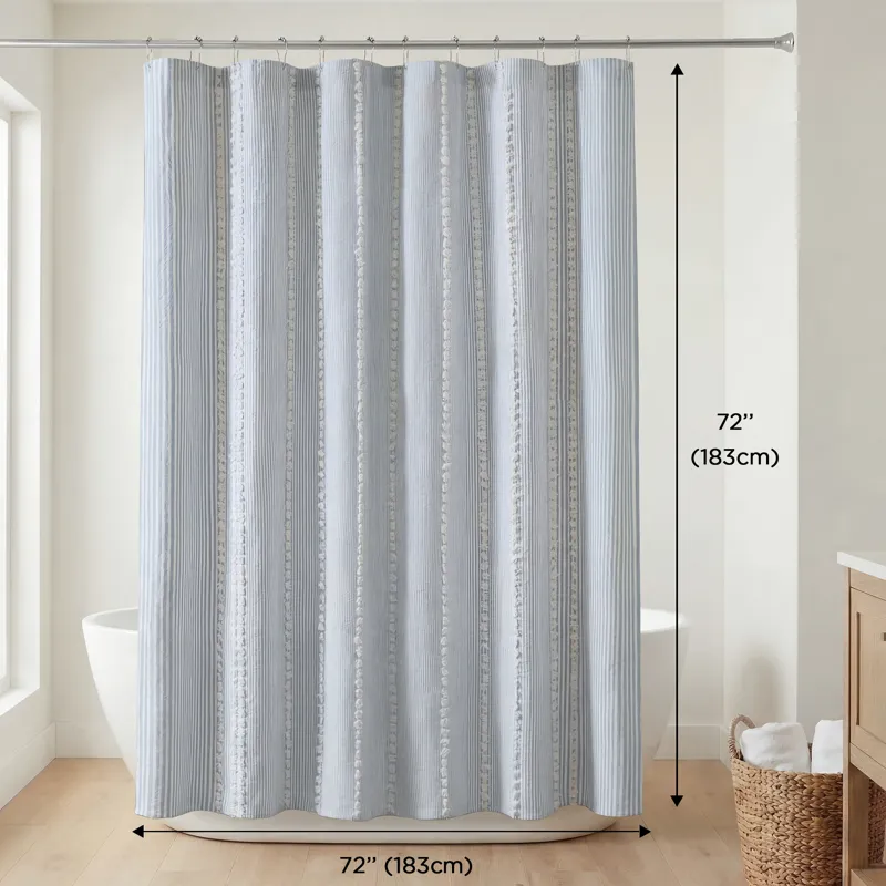 Harbor House Blue Anslee Shower Curtain