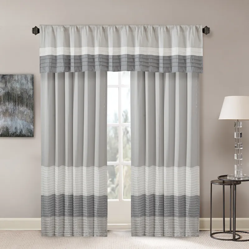 Madison Park Amherst Polyoni Pintuck Window Valance