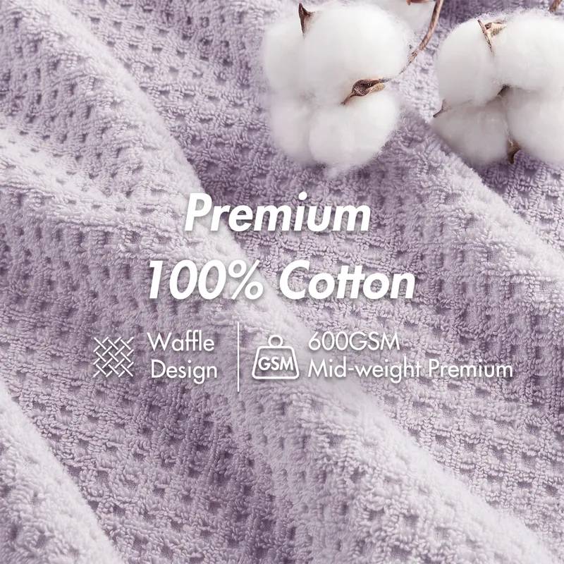 Madison Park Spa Waffle Cotton Jacquard Bath Towel 6 Piece Set