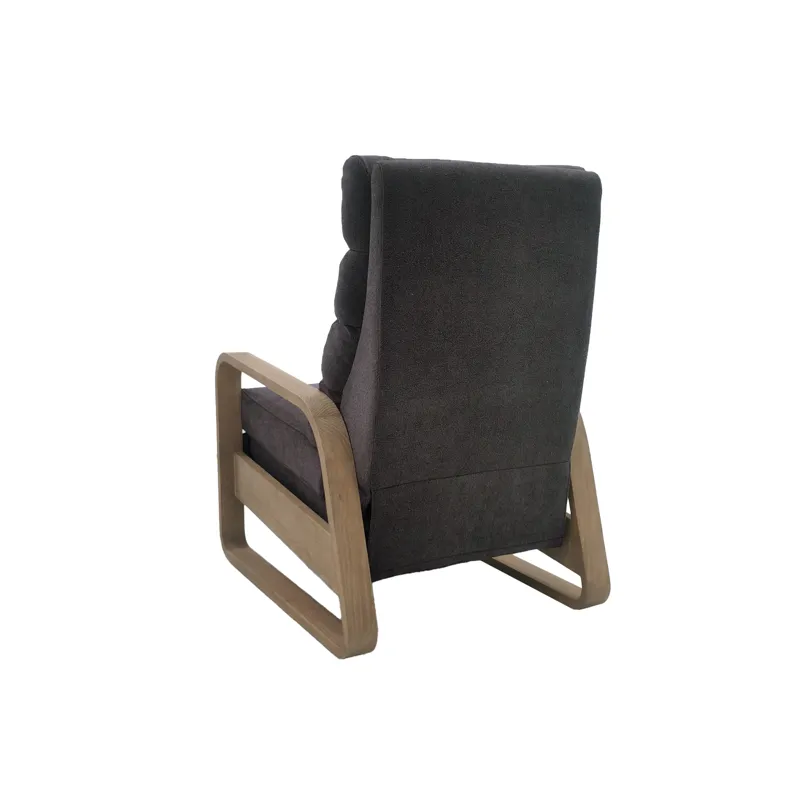 Jordan Wood framed push back Recliner - Grey