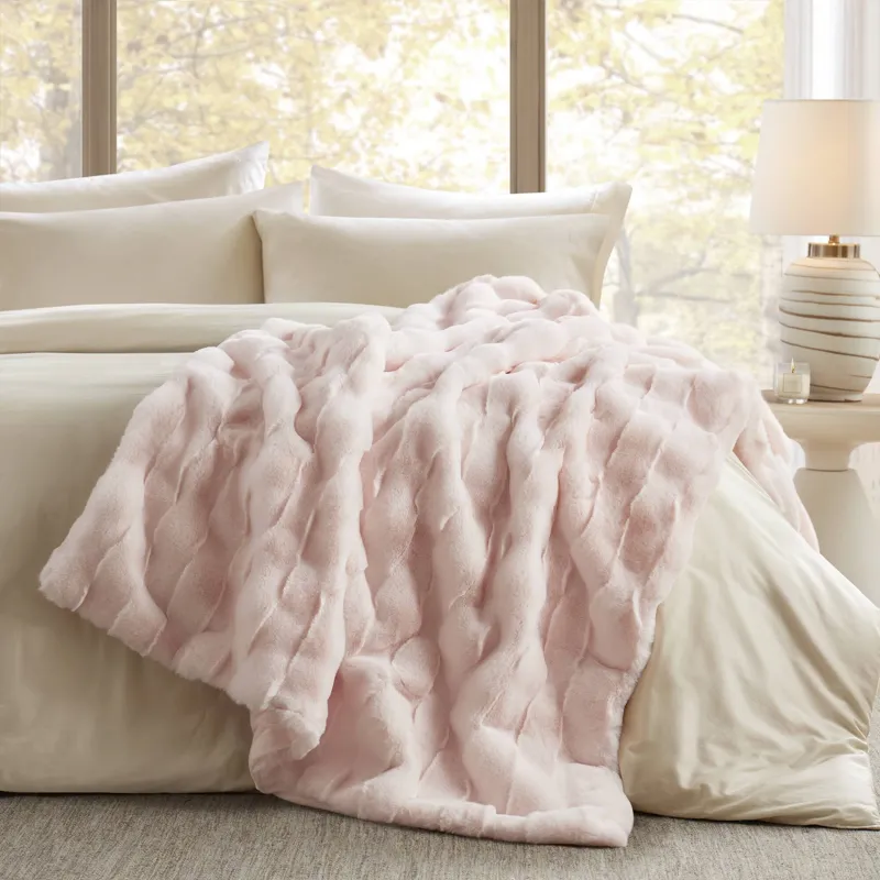 Madison Park Vivienne Faux Fur Throw