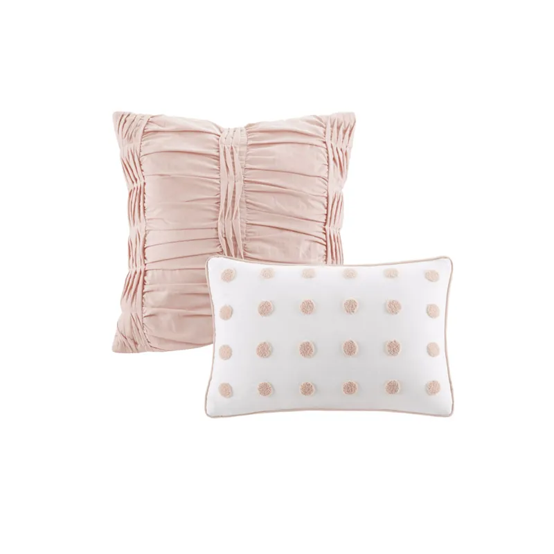 Urban Habitat Brooklyn Cotton Jacquard Comforter Set with Euro Shams and Throw Pillows