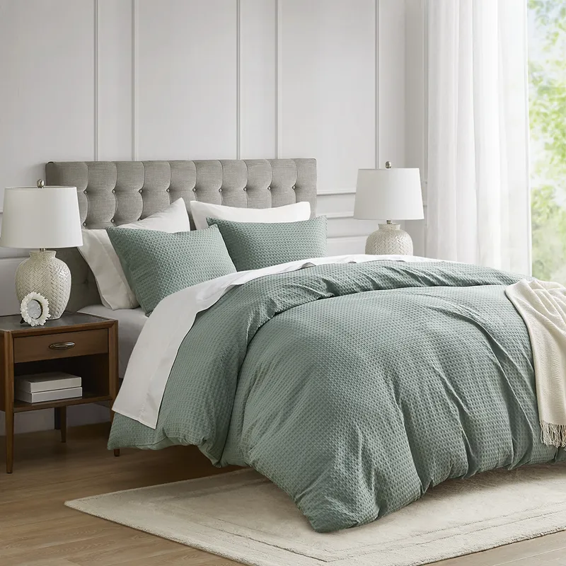 Comfort Spaces Mina Weave Textured Duvet Cover Set