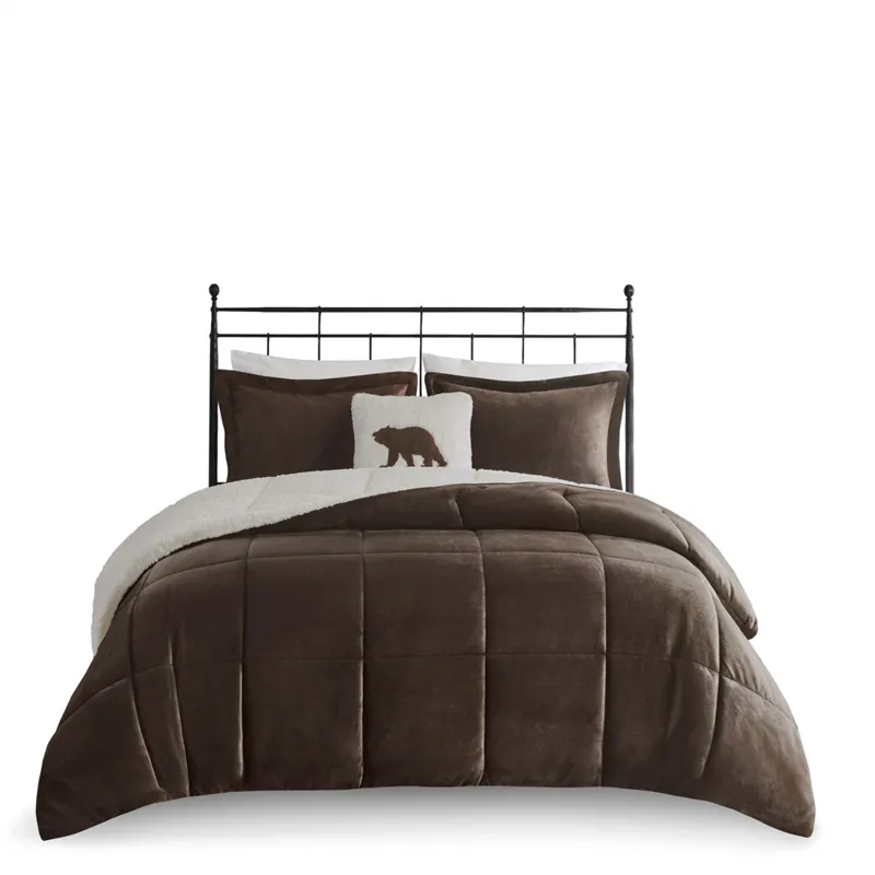Woolrich Alton Plush to Sherpa Down Alternative Comforter Set