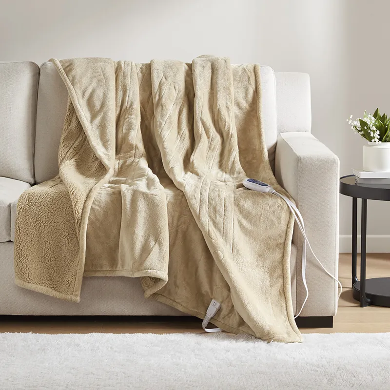 Beautyrest Heated Microlight to Berber Throw