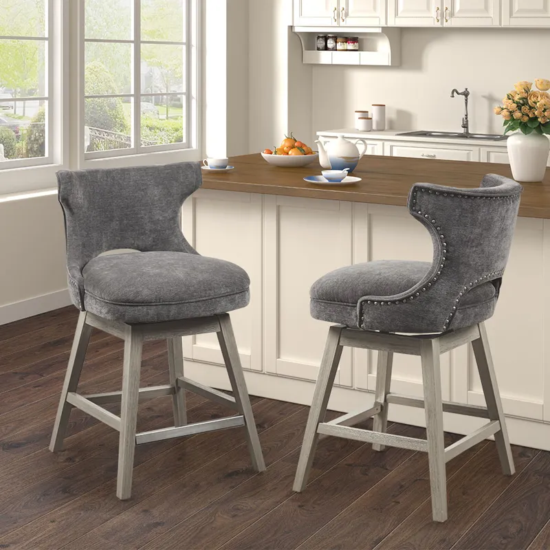 Emmett 25.75\" Swivel Counter Stool - Charcoal