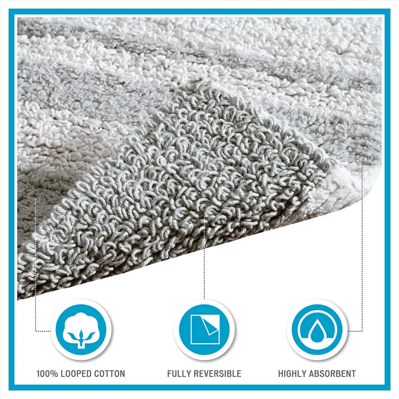 Madison Park Spa Cotton Reversible Bath Rug
