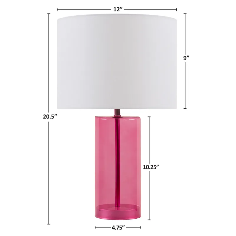 Neonova Glass Table Lamp - Pink