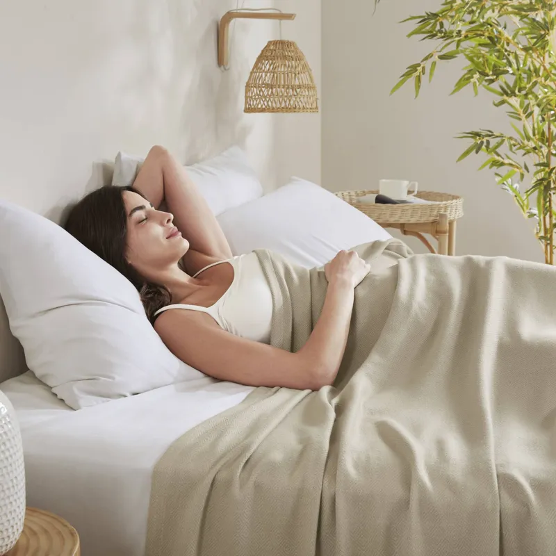 Bamboo Cotton Full/Queen Rayon from Bamboo Cotton Blanket - Khaki