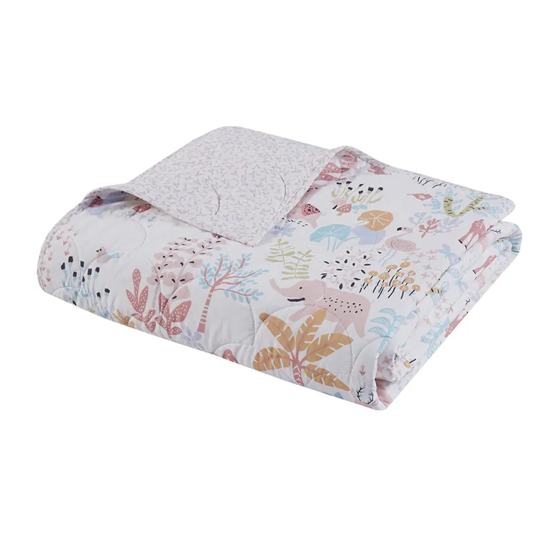 Urban Habitat Kids Iris Woodland Animals Reversible Cotton Quilt Set