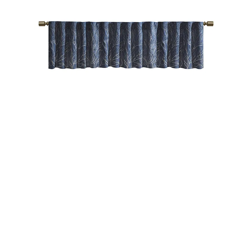 Madison Park Andora Faux Silk Embroidered Window Valance