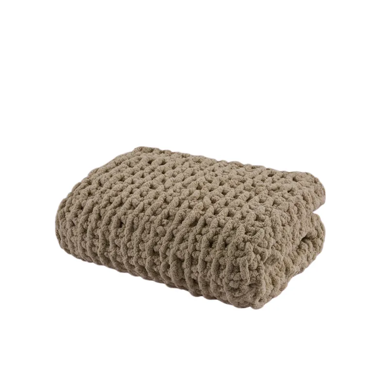 Madison Park Chenille Chunky Knit Throw