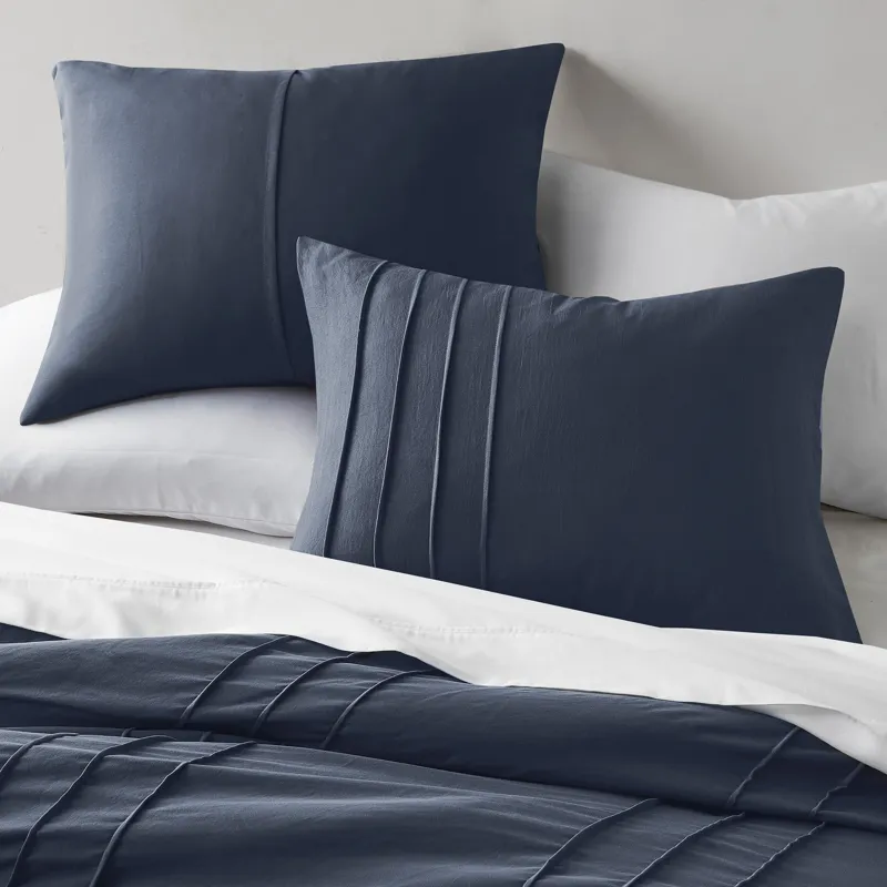 Comfort Spaces Walker Soft Washed Pleated Comforter Set