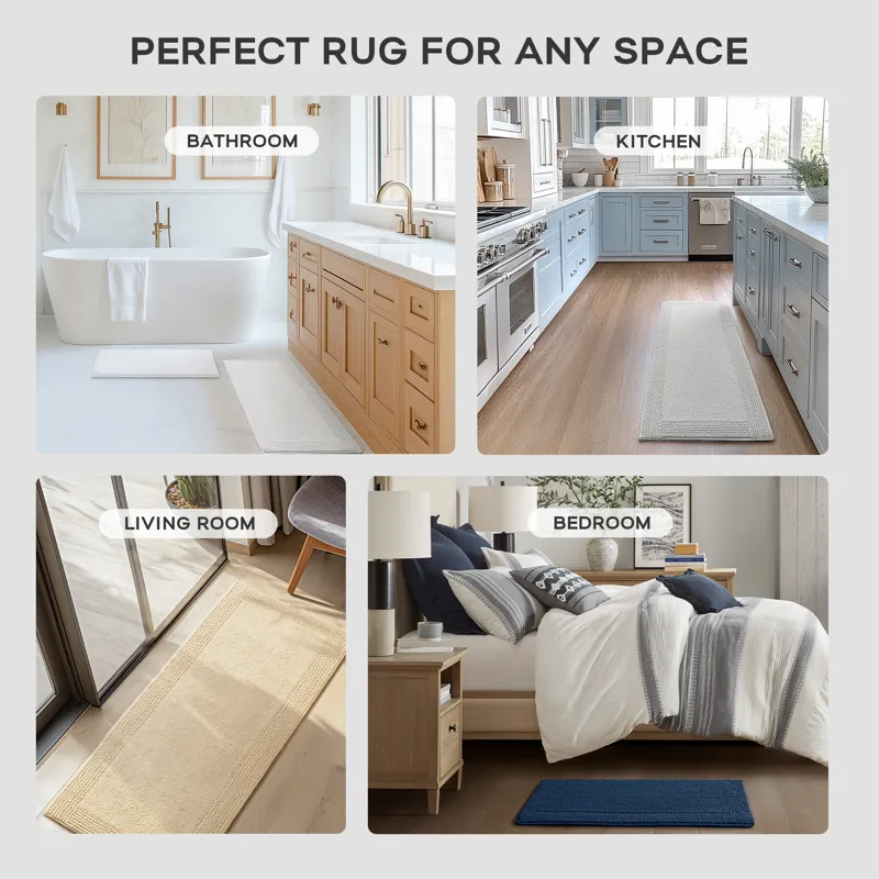 Madison Park Signature Splendor 100% Cotton Tufted 3000 GSM Reversible Bath Rug