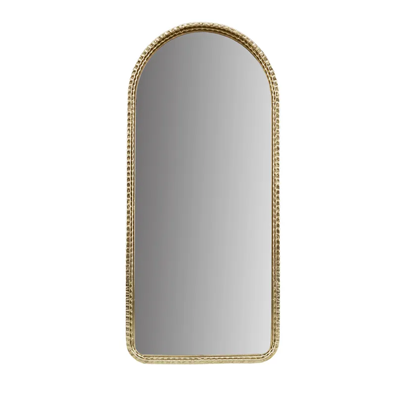 N/A Gold Metal Arch Wall Mirror - Gold