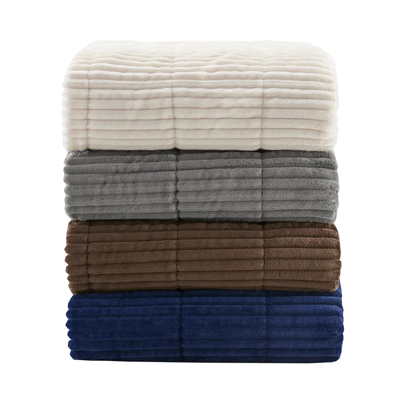 Parker Oversized Plush Down Alternative Filled Throw - Brown