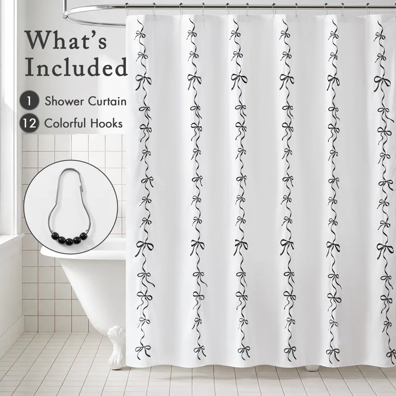 Madison Park Essentials Addison Shower Curtain Set