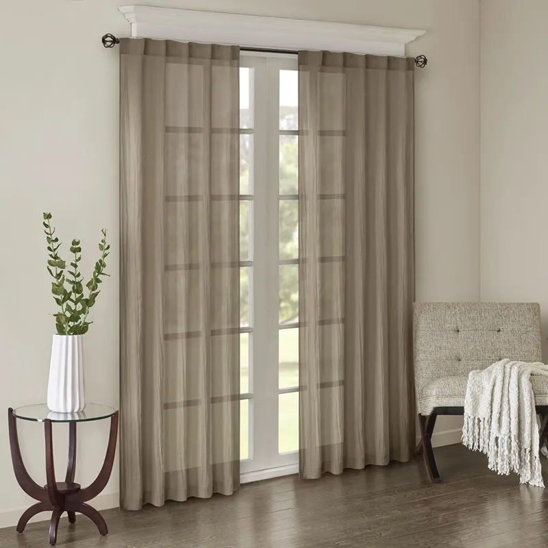 Madison Park Harper Solid Crushed Curtain Panel Pair