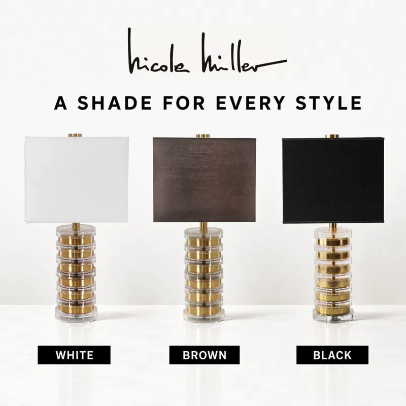 Nicole Miller Elowen Acrylic Disc Table Lamp