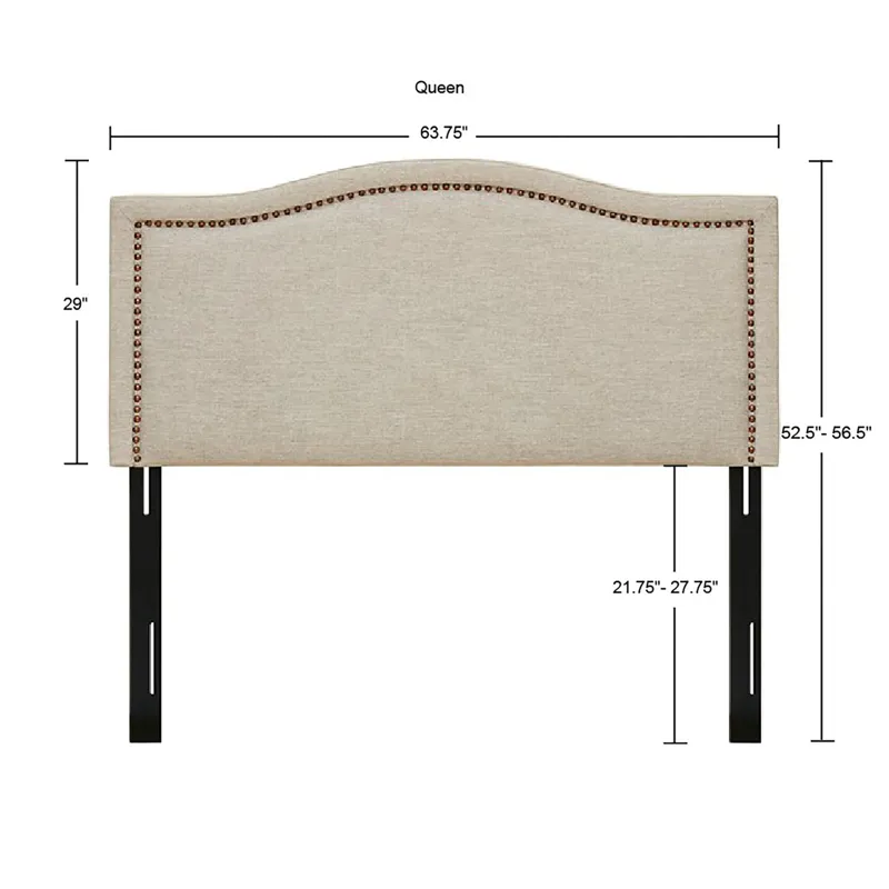 Nadine Queen Upholstery Headboard - Natural