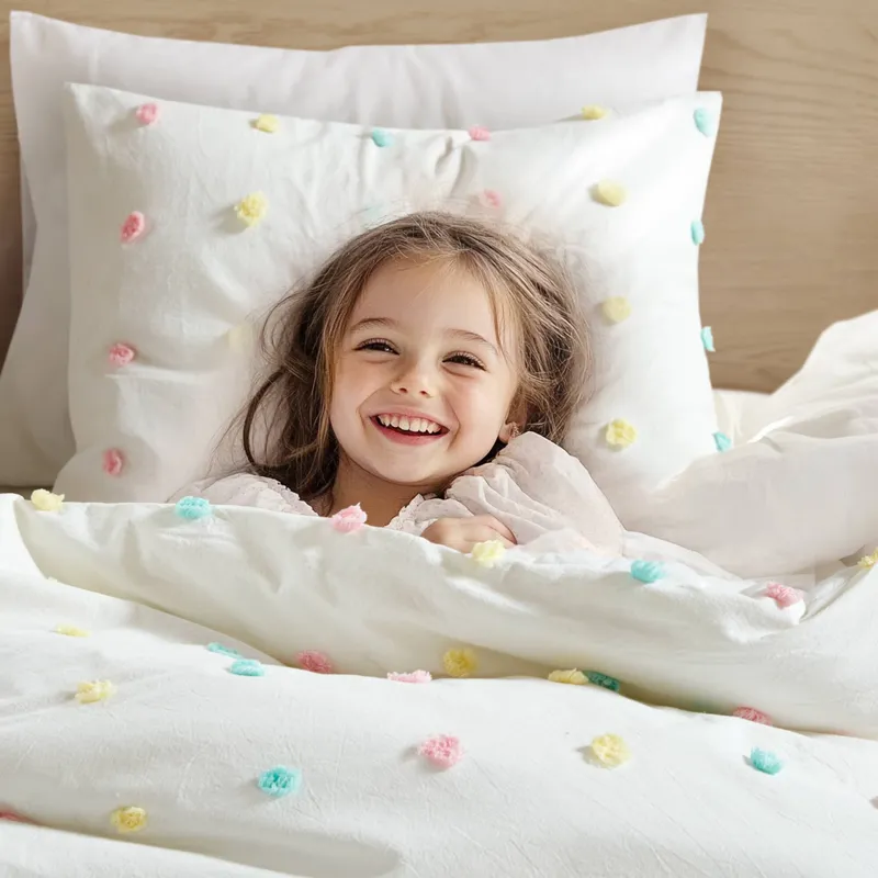 Urban Habitat Kids Callie Cotton Jacquard Pom Pom Comforter Set