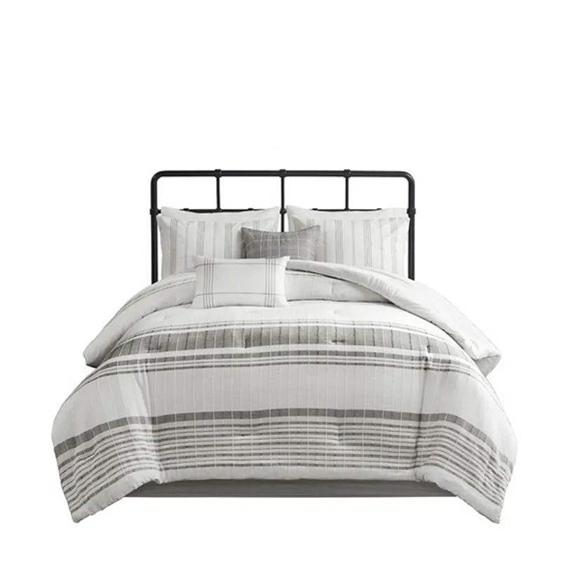 Harbor House Blue Morgan 6 Piece Cotton Jacquard Oversized Comforter Set