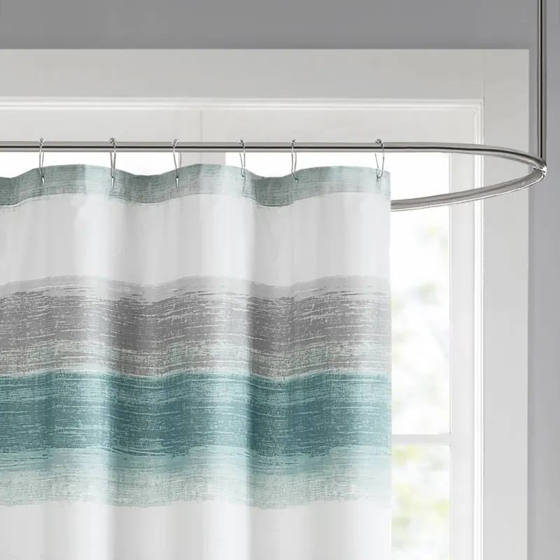 Madison Park Essentials Saben Stripe Print Shower Curtain