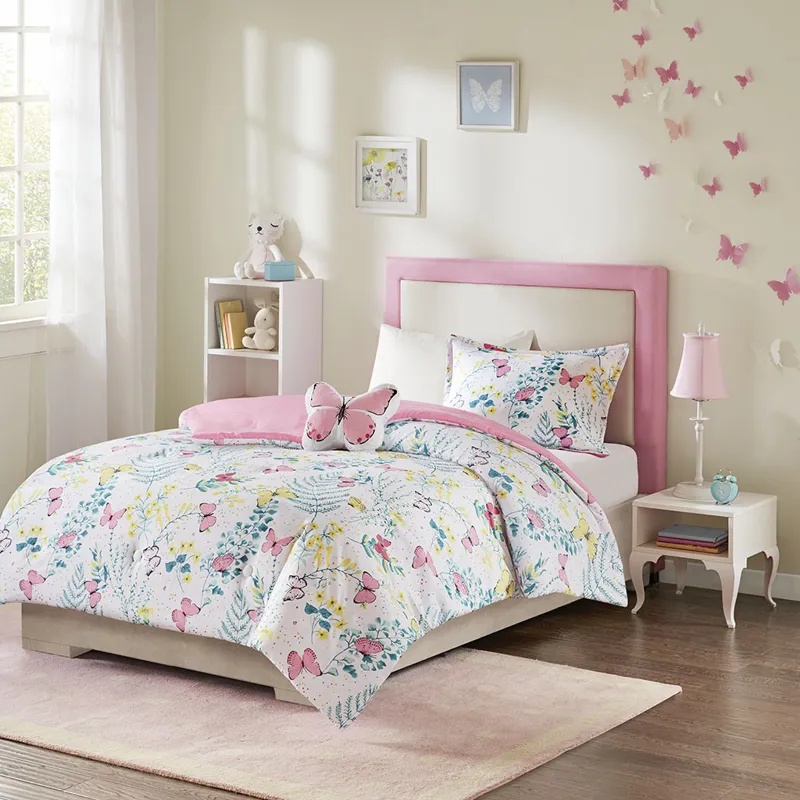 Mi Zone Kids Cynthia Printed Butterfly Comforter Set