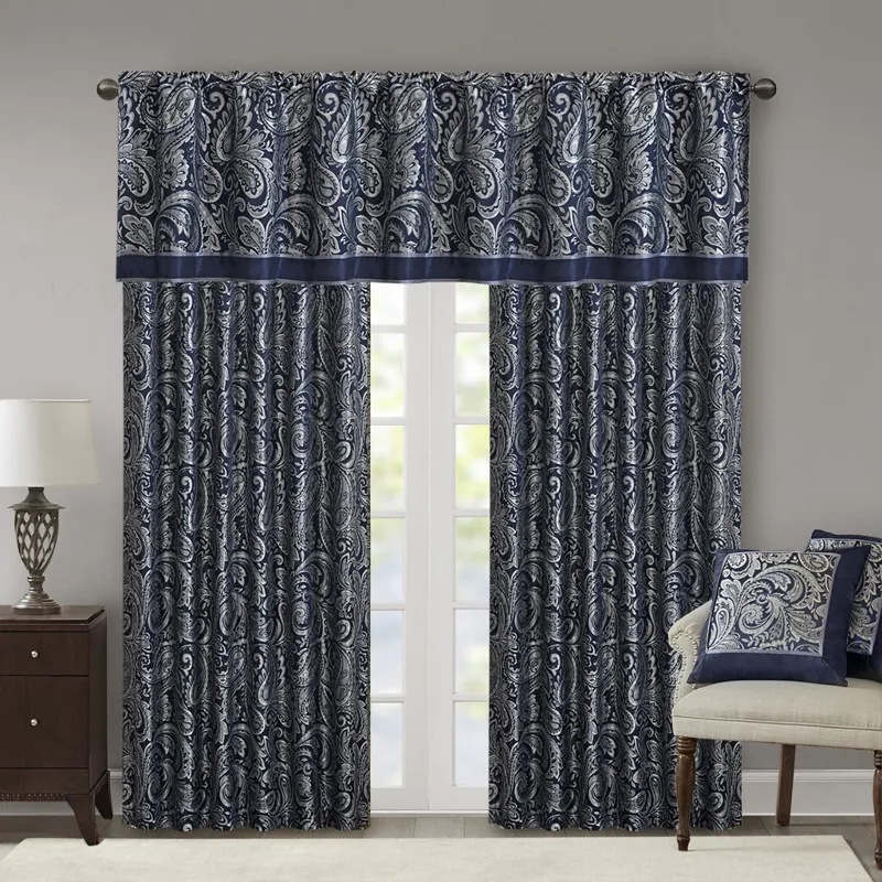 Madison Park Aubrey Jacquard Window Valance