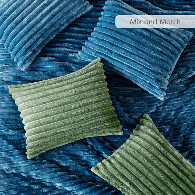 Intelligent Design Avril Fluffy Ribbed Plush Comforter Set