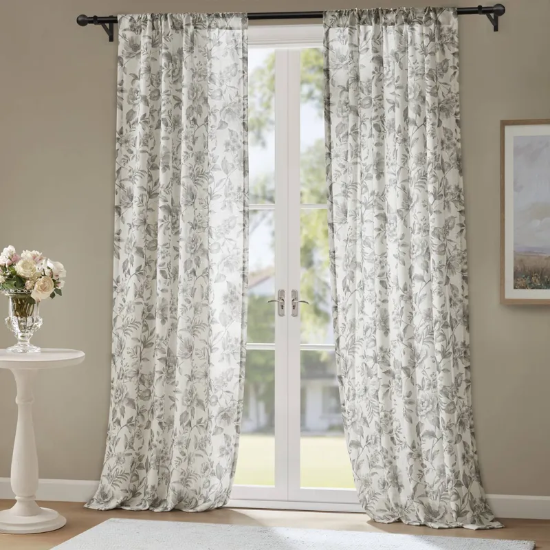 Madison Park Lana Floral Window Panel
