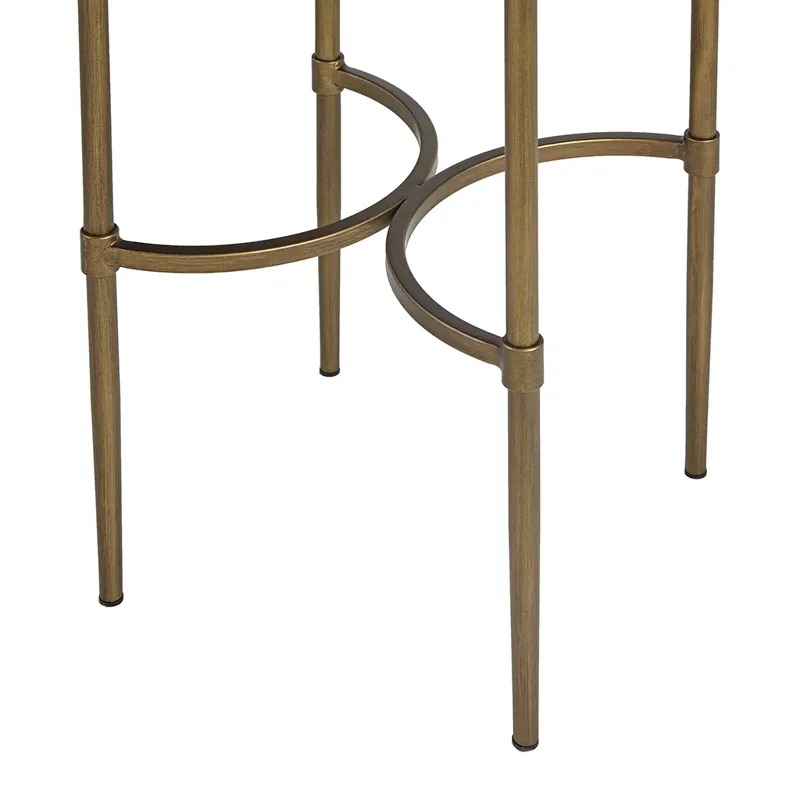 Lia Oval Accent Table - Antique Bronze