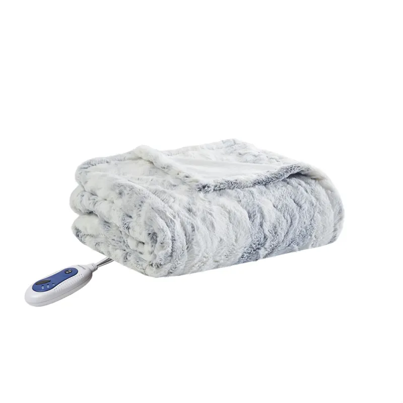Beautyrest Zuri Oversized Faux Fur Heated Throw