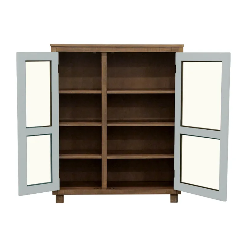 Serena Glass Cabinet Mw/Dr/Pv - Brown/Taupe