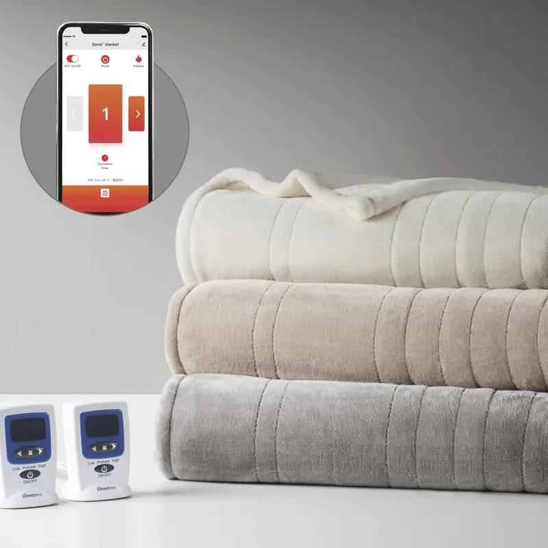 Beautyrest Microplush Heated Blanket with Wifi Technology