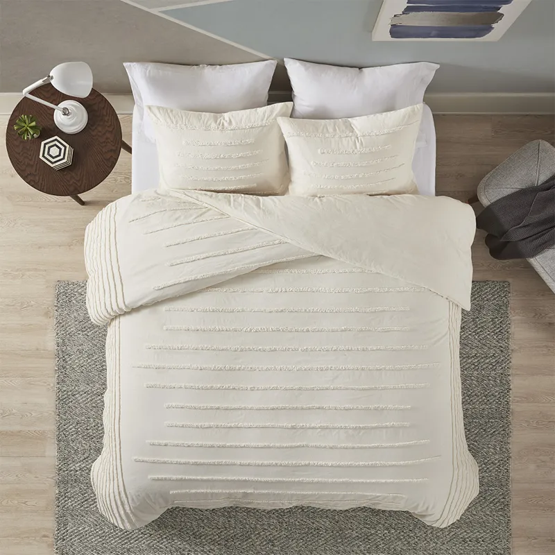 Urban Habitat Mercer 3 Piece Cotton Chenille Duvet Cover Set