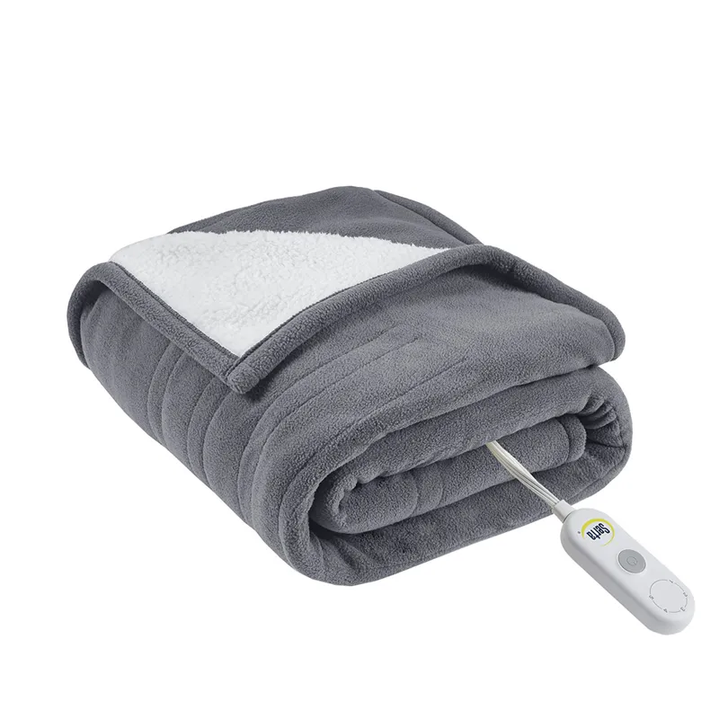Serta Fleece to Sherpa Heated Throw