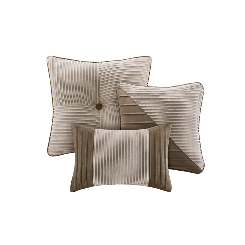 Madison Park Dallas 7 Piece Micro Corduroy Comforter Set