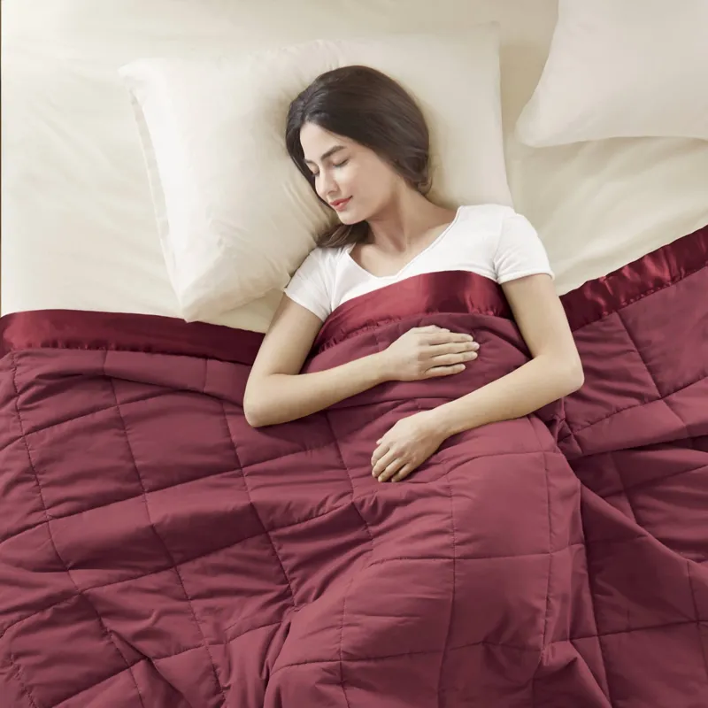 Madison Park Windom Lightweight Down Alternative Blanket with Satin Trim