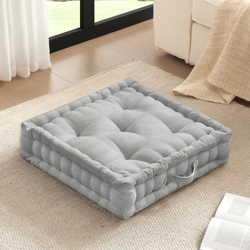 Intelligent Design Azza Poly Chenille Square Floor Pillow Cushion