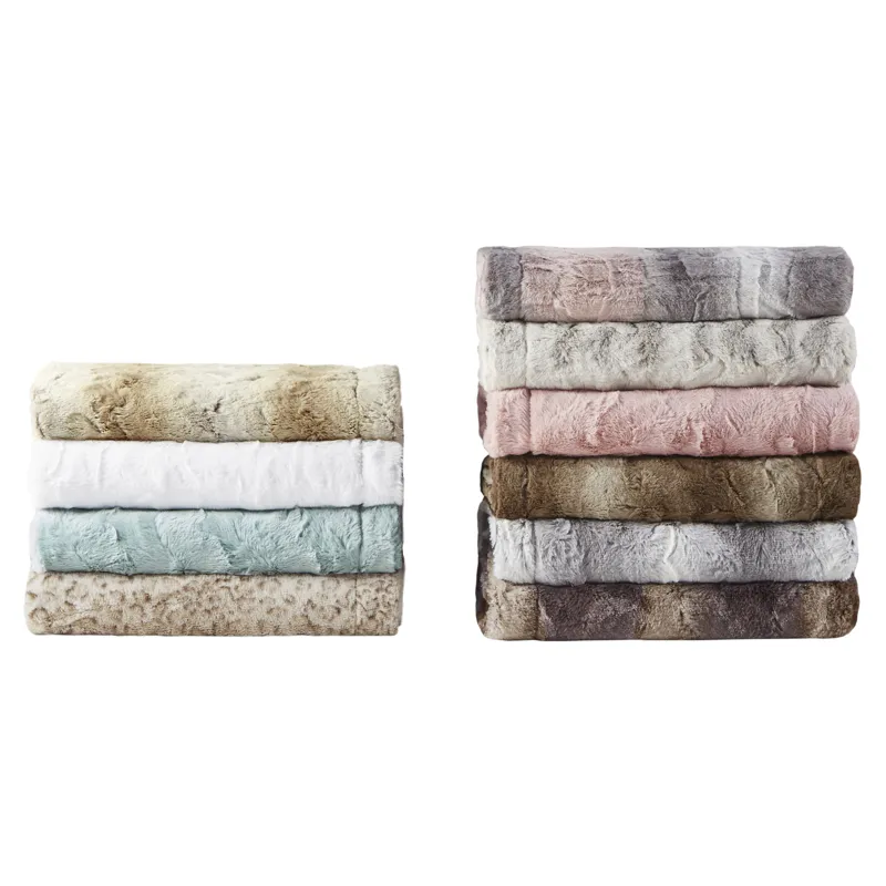 Madison Park Zuri Faux Fur Throw