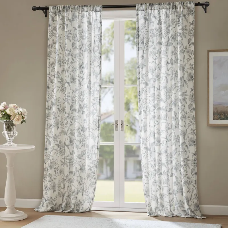 Madison Park Lana Floral Window Panel