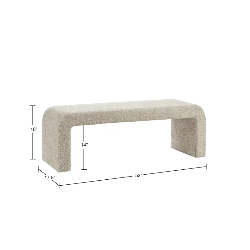 Steve Boucle Waterfall Bench - Beige