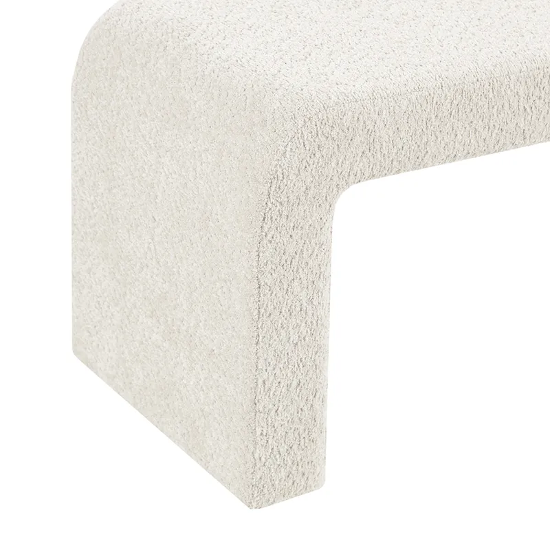 Steve Boucle Waterfall Bench - Cream