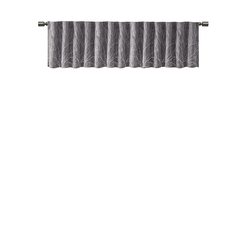 Madison Park Andora Faux Silk Embroidered Window Valance
